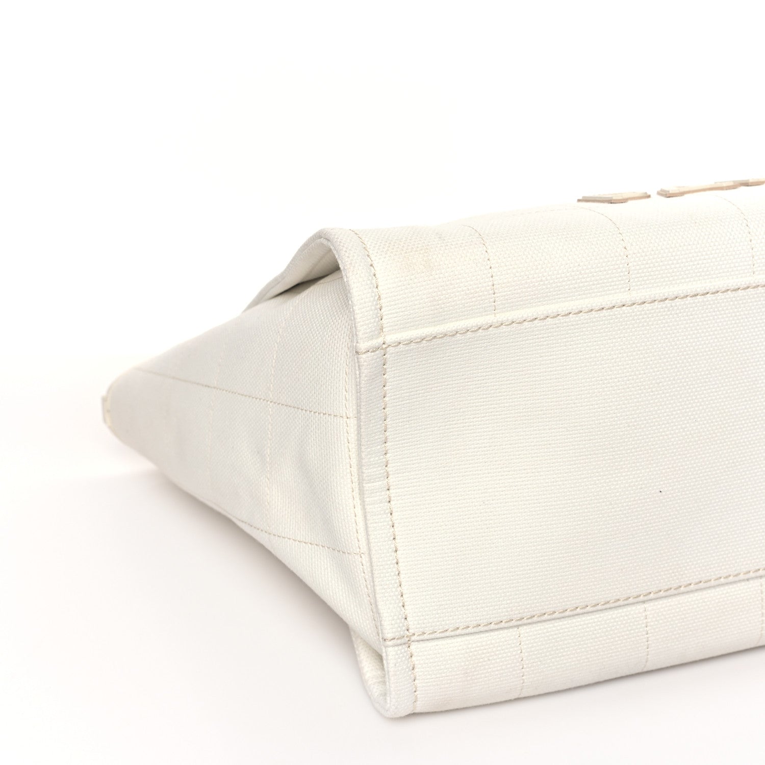 Chanel Cotton Medium Deauville Tote White 10 of 16