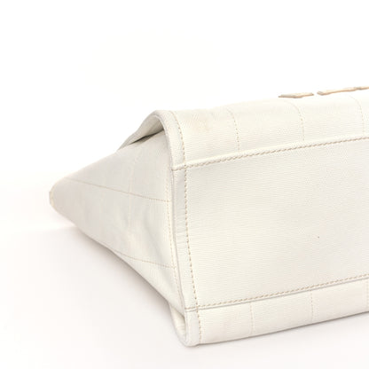 Chanel Cotton Medium Deauville Tote White 10 of 16
