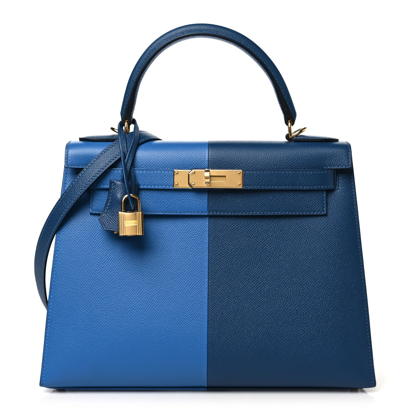 Epsom Casaque Kelly Sellier 28 Deep Bleu Mykonos Brique
