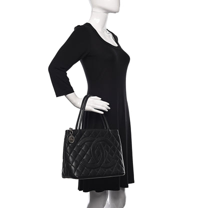 Chanel Caviar Quilted Medallion Tote Black 2 of 10