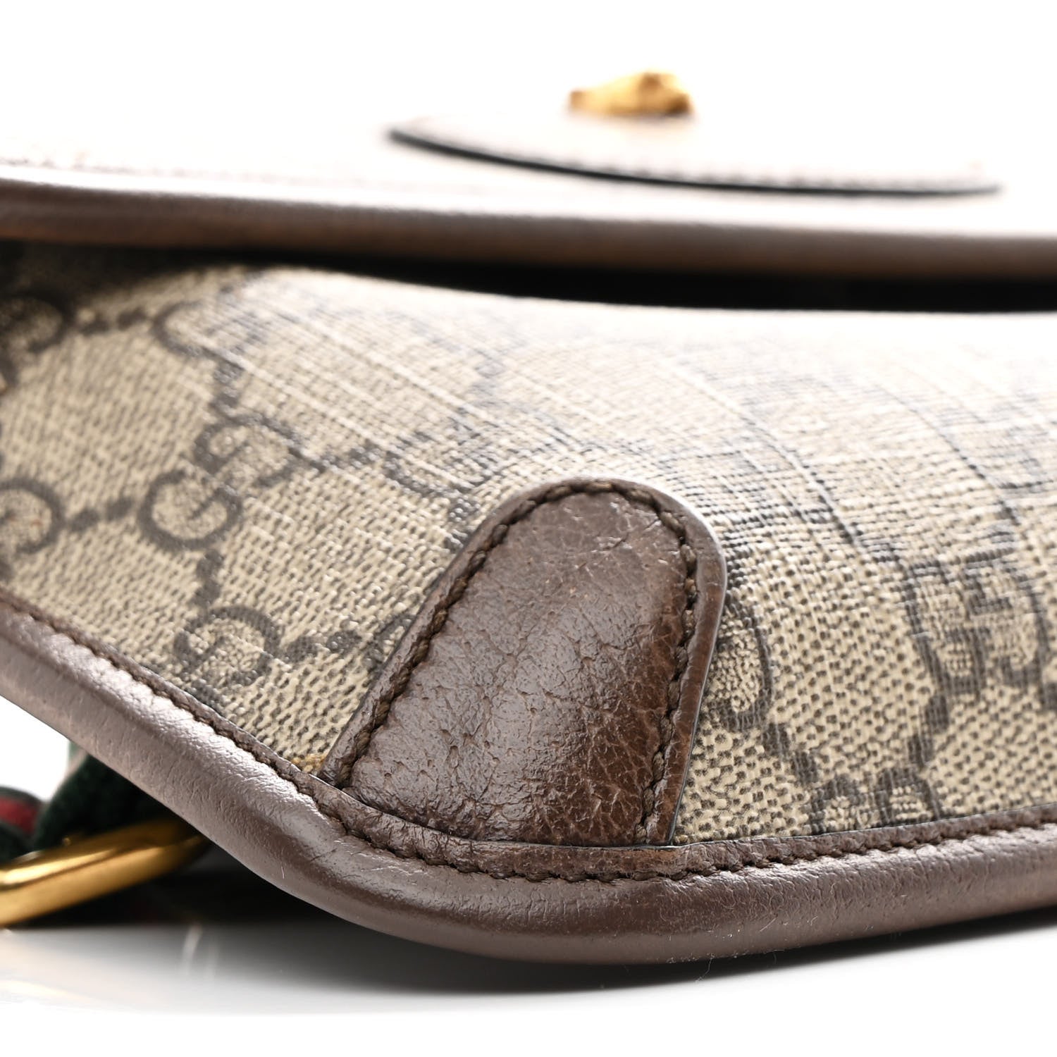 Gucci GG Supreme Monogram Neo Vintage Web Belt Bag Brown 8 of 9