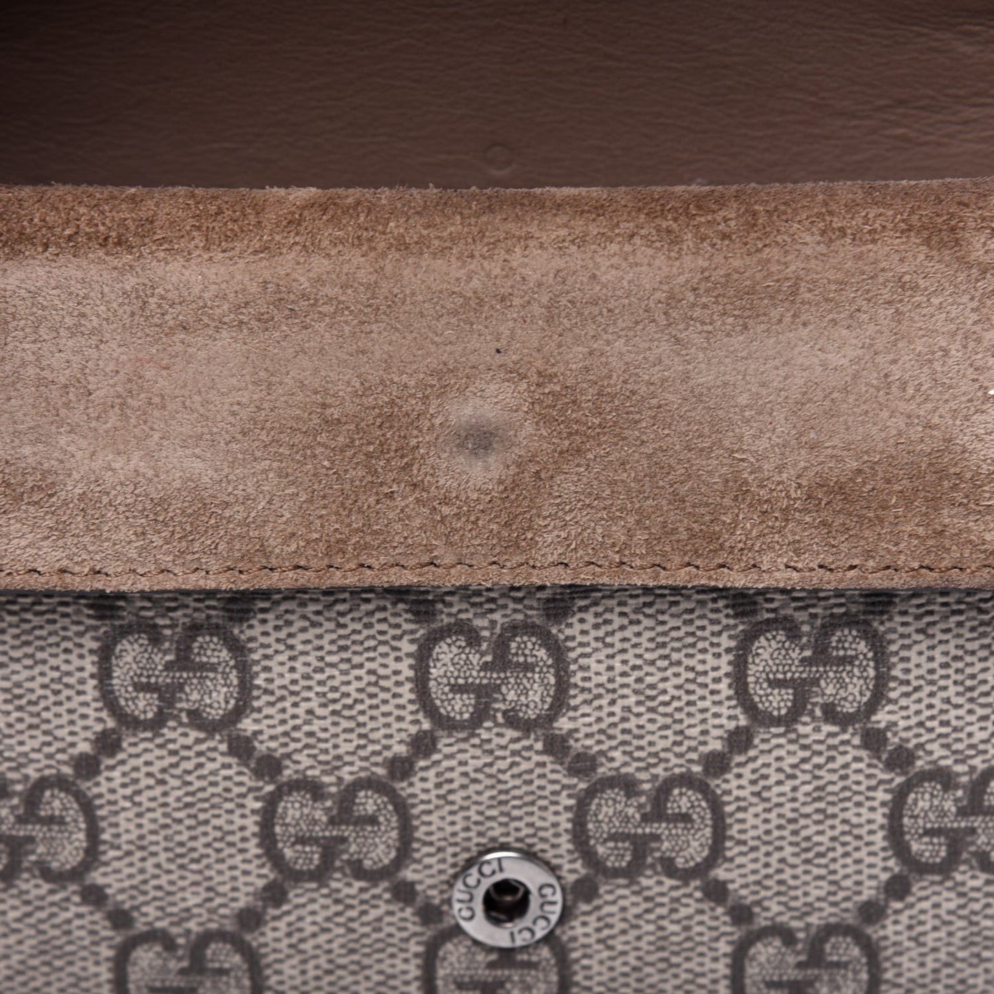 GG Supreme Monogram Super Mini Dionysus Shoulder Bag Taupe