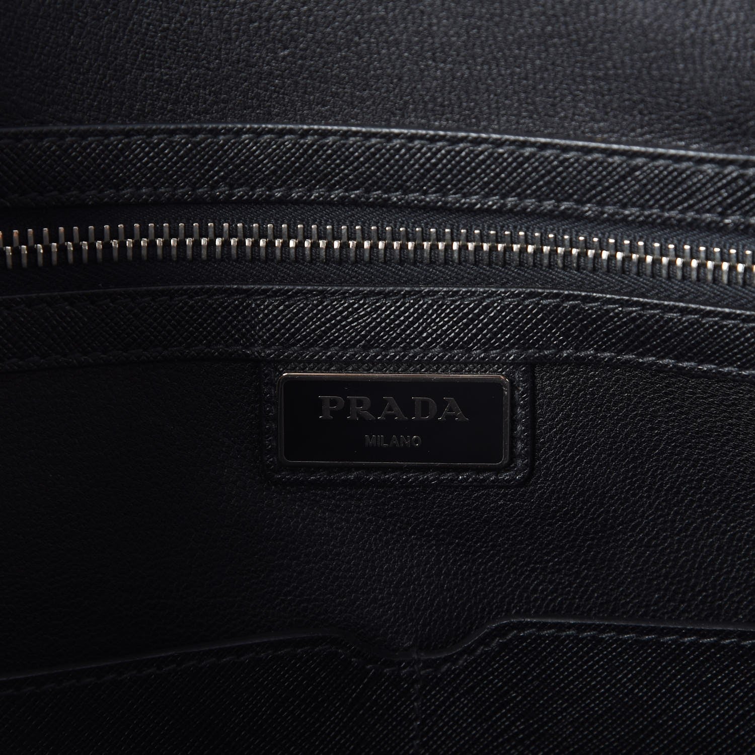 Prada Saffiano Travel Briefcase Nero Black 7 of 7