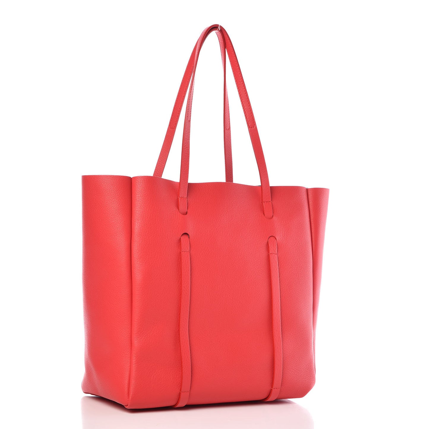 Veau Baltimore Double Sided Small Everyday Tote Rouge Vermeil Black