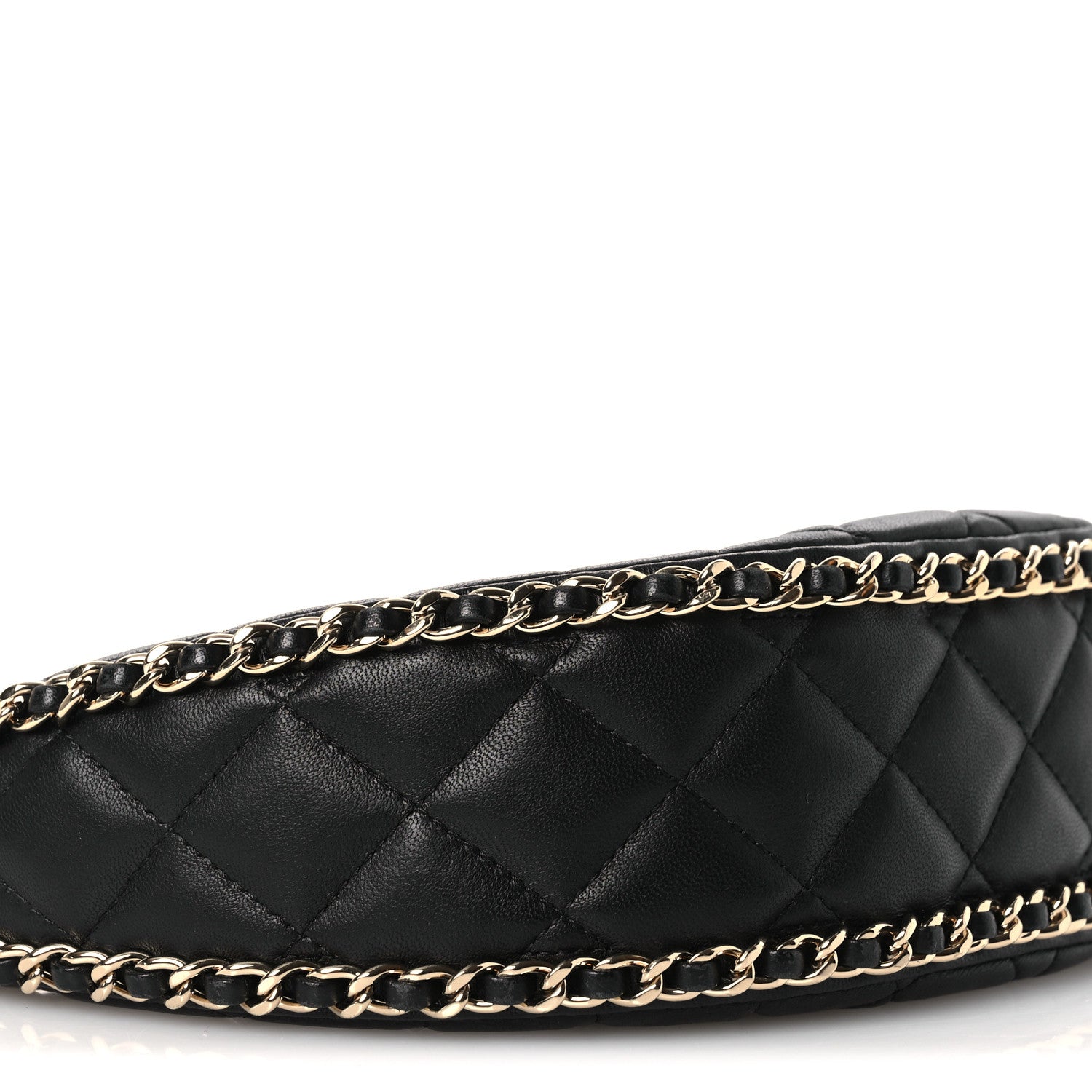 Chanel Lambskin Quilted Small Hobo Bag Black 9 of 10