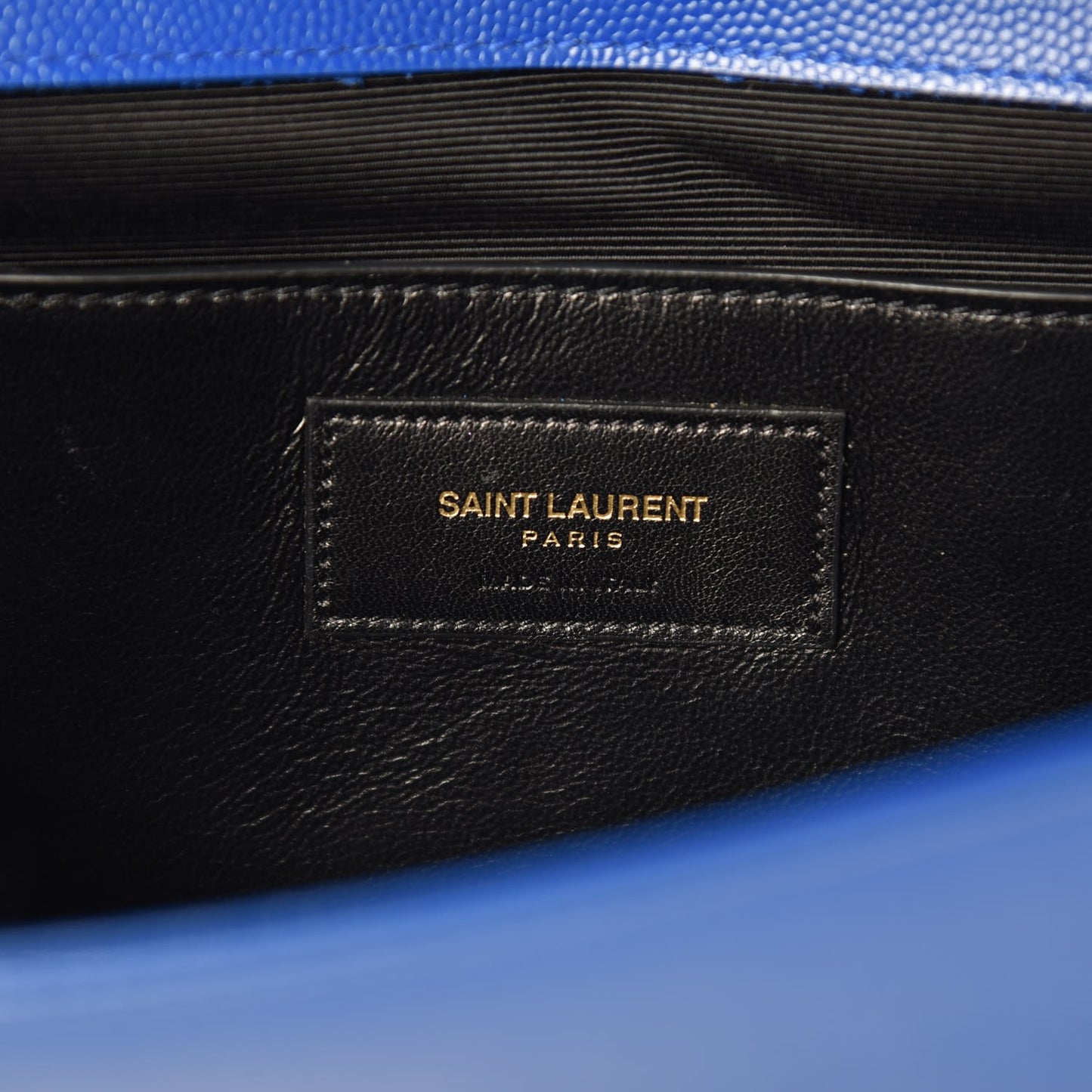 Grain De Poudre Classic Monogram Cassandre Clutch Royal Blue