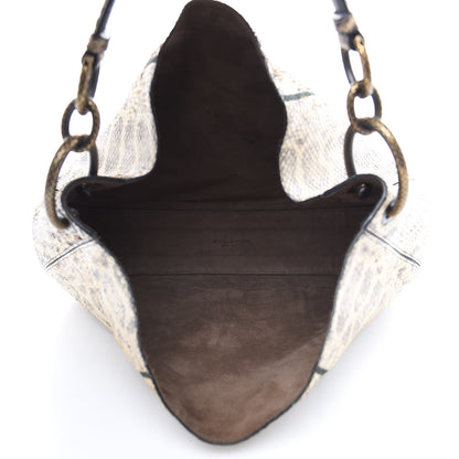 Bottega Veneta Anaconda Medium Loop Hobo White Black 5 of 12