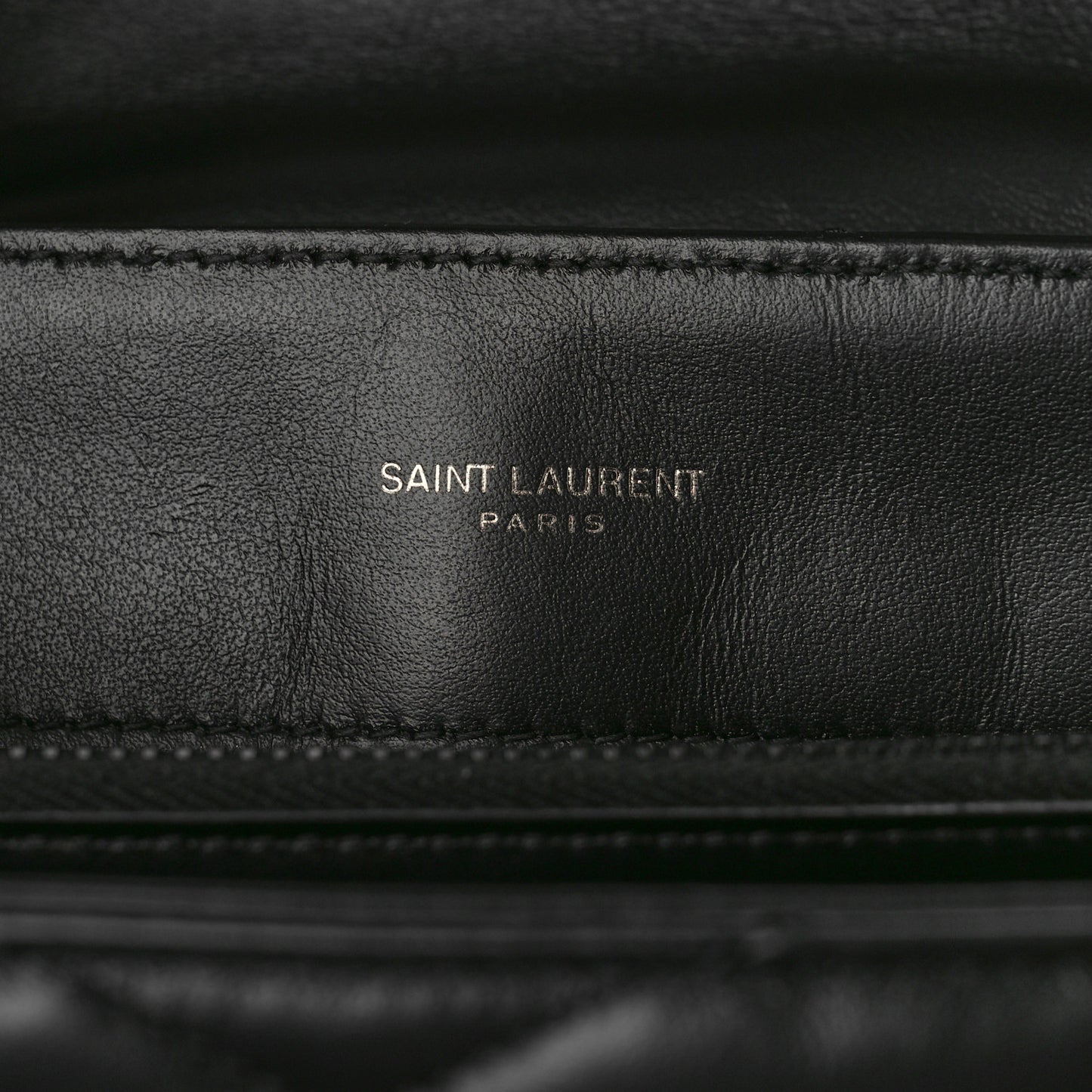 Calfskin Y Quilted Monogram Monochrome Medium Loulou Chain Satchel Black