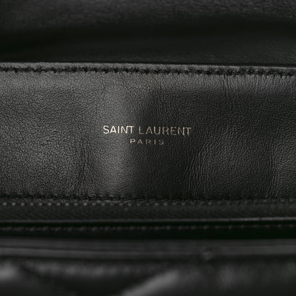 Saint Laurent Calfskin Y Quilted Monogram Monochrome Medium Loulou Chain Satchel Black 7 of 10