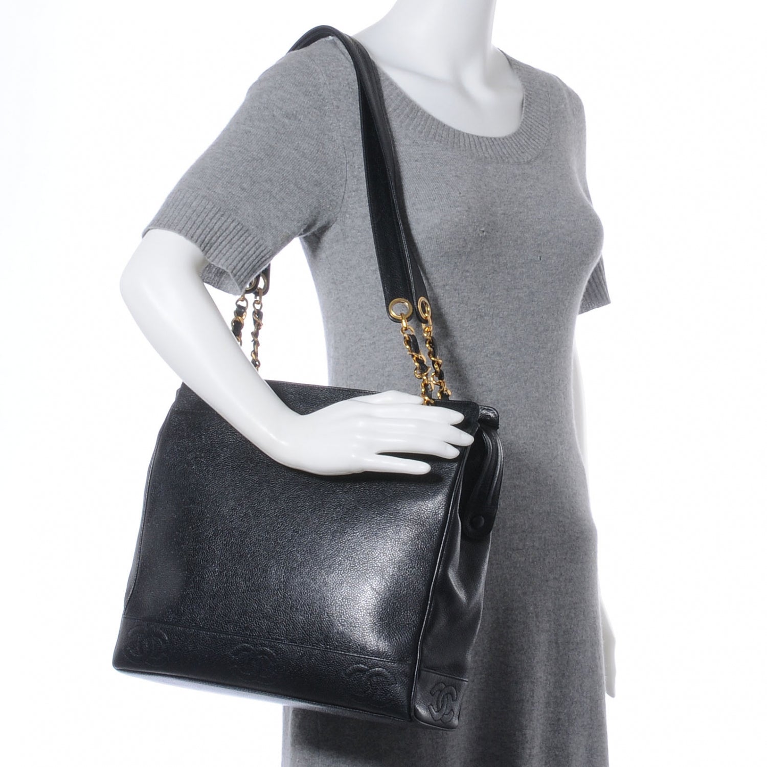 Chanel Caviar Shoulder Bag Black GHW 2 of 6