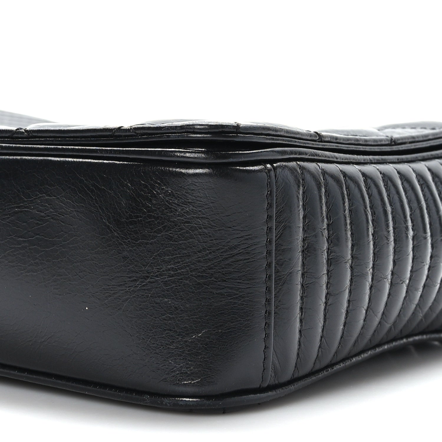 Chanel Glazed Calfskin Quilted Medium Coco Boy Flap Black 9 of 10