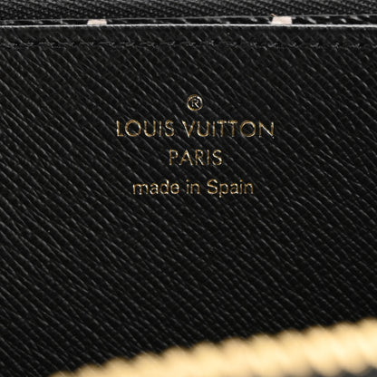 Louis Vuitton Monogram Giant Crafty Zippy Wallet Creme Rouge Black 6 of 7