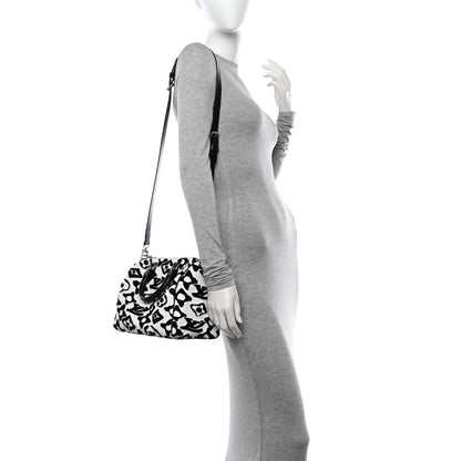 Louis Vuitton X UF Tufted Monogram Speedy Bandouliere 25 White Black 2 of 10
