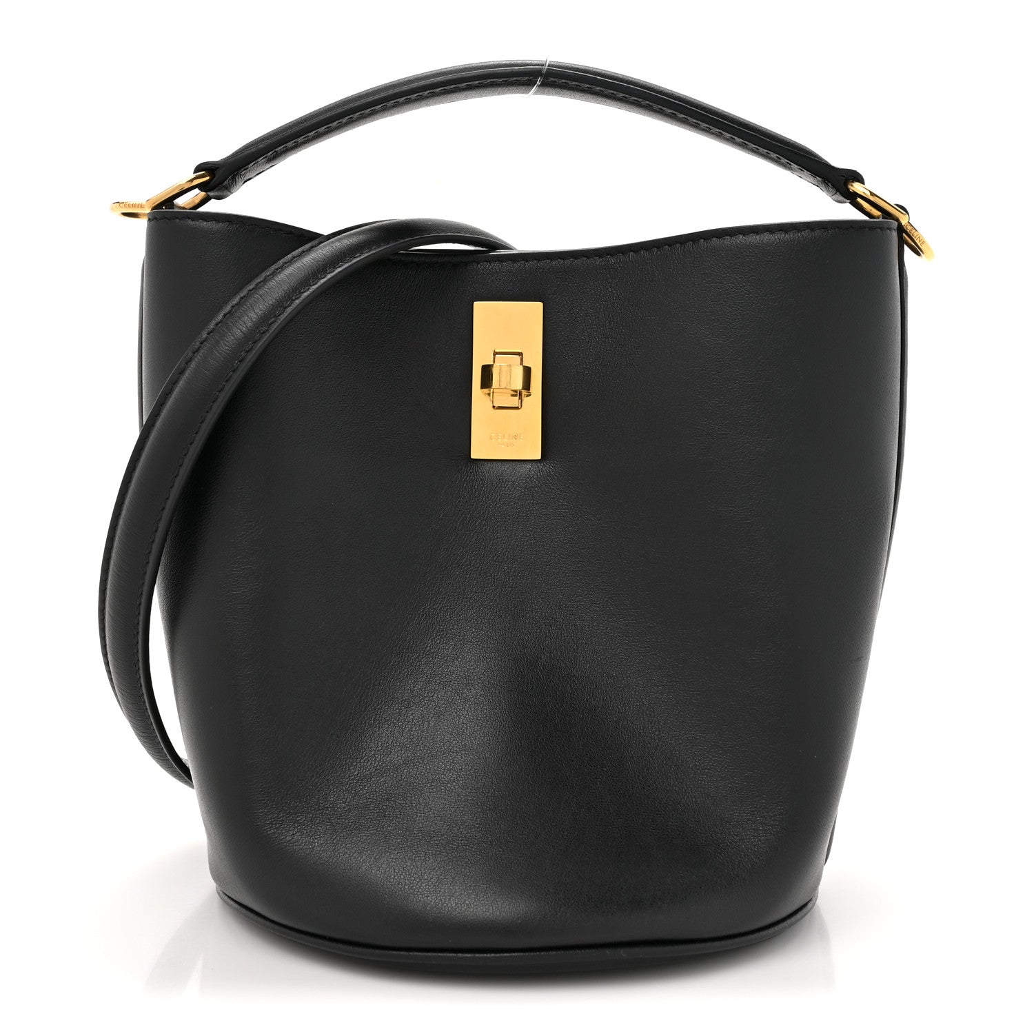Celine Smooth Calfskin Teen Bucket 16 Black 1 of 11
