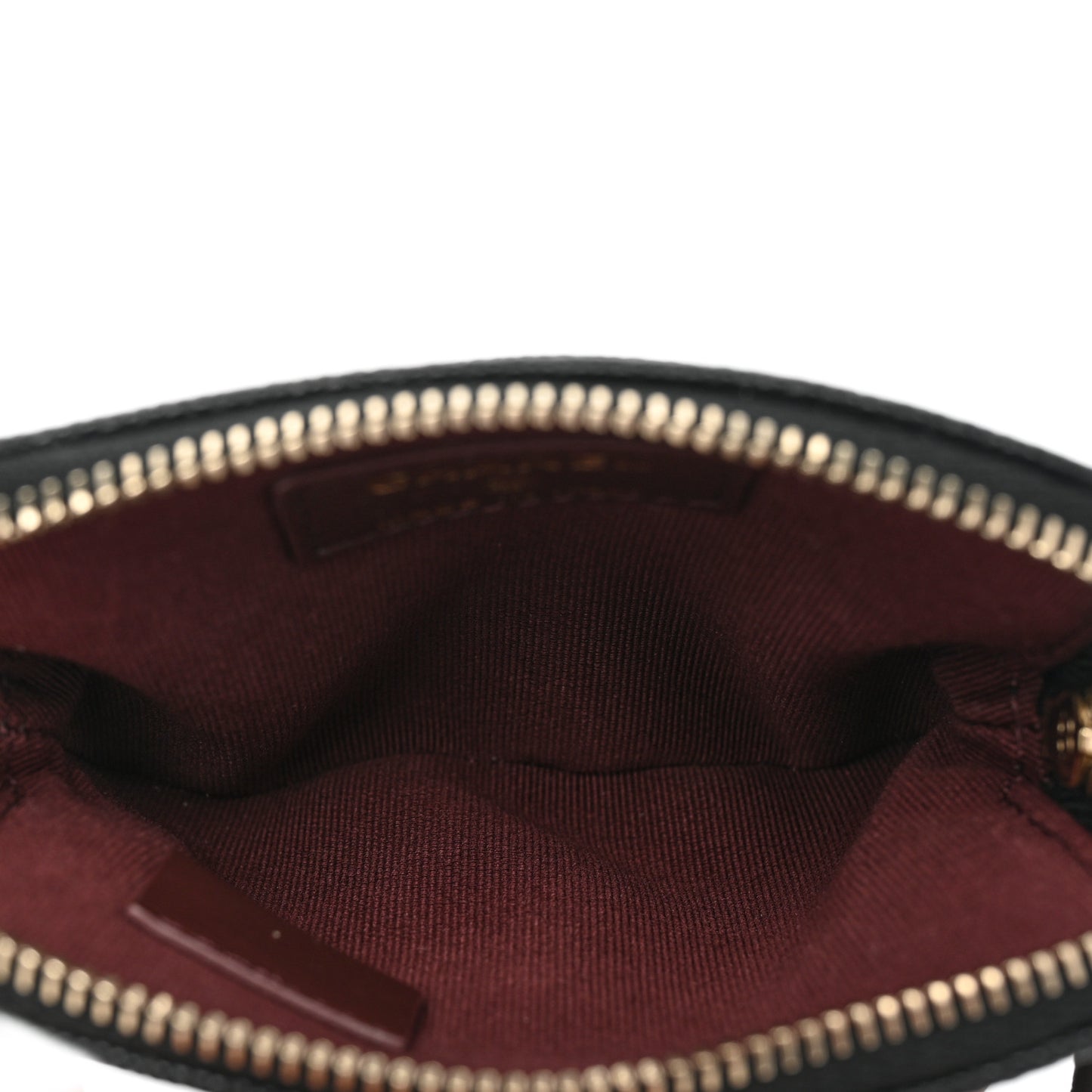 Caviar Quilted Zip Card Holder Wallet Black
