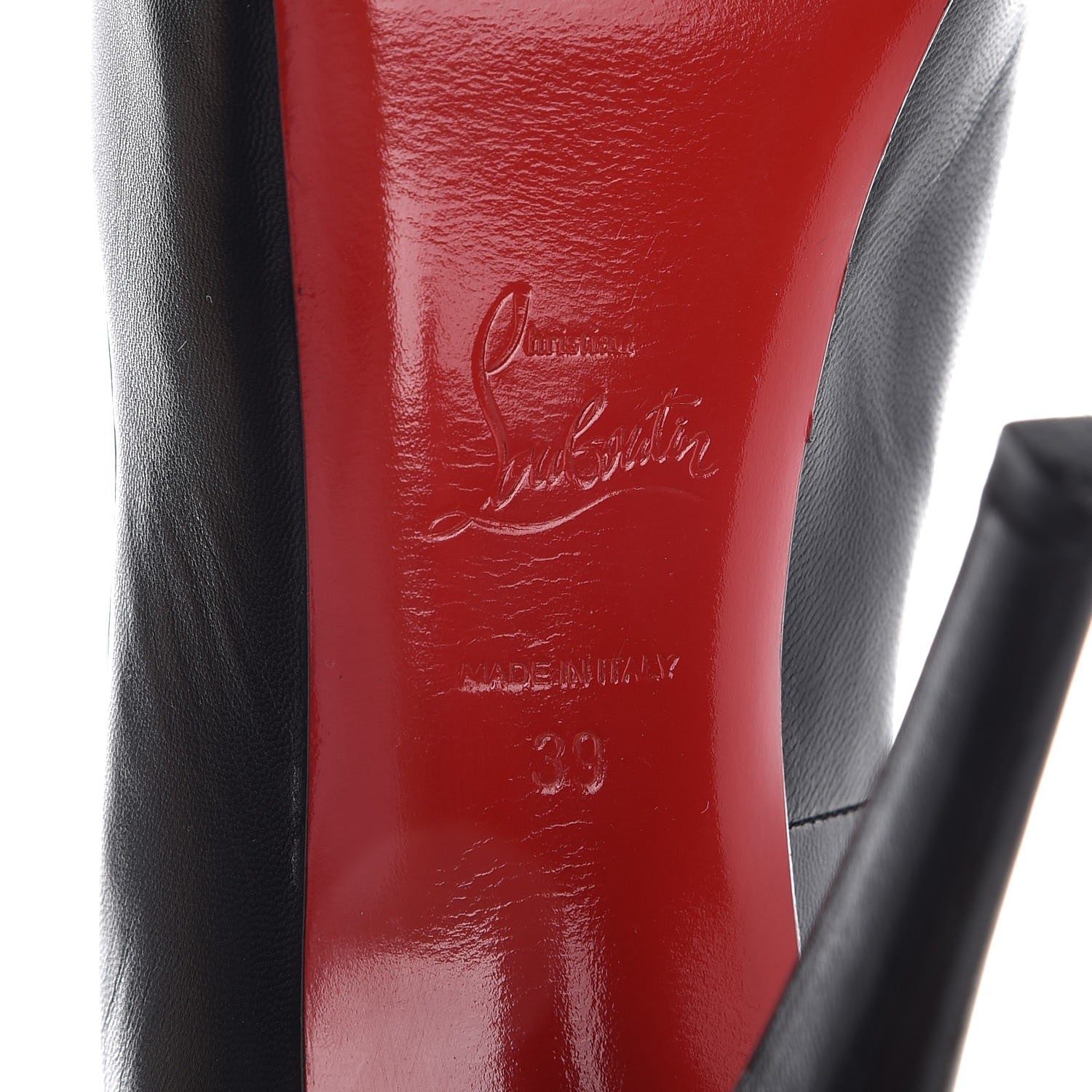 Christian Louboutin Kid Very Prive 120 Pumps 39 Black Red 6 of 10