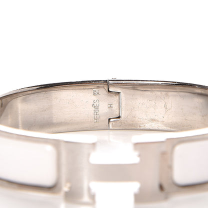 Hermes Enamel Narrow Clic Clac H Bracelet PM White 4 of 5