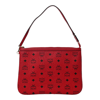 MCM Visetos Liz Shopper Tote Pouch Ruby Red 1 of 10