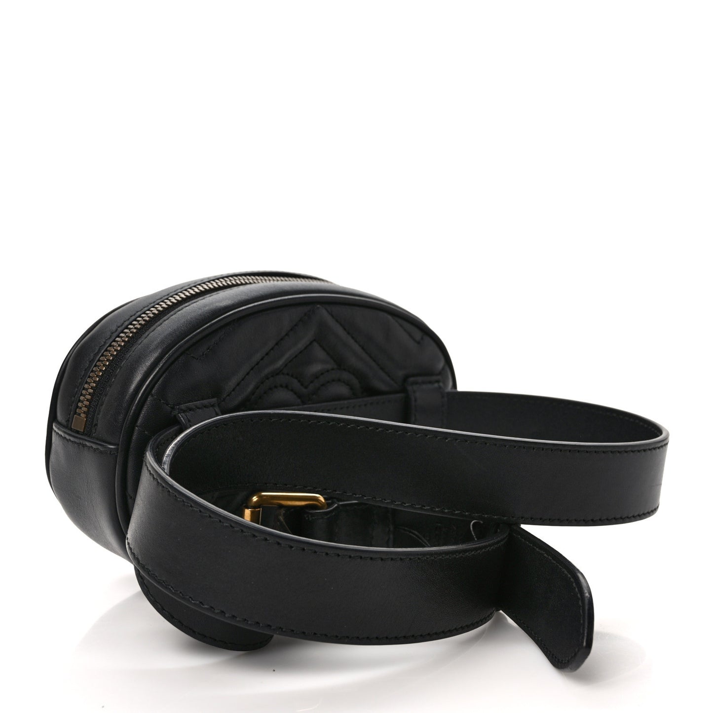 Calfskin Matelasse GG Marmont Belt Bag 95 38 Black