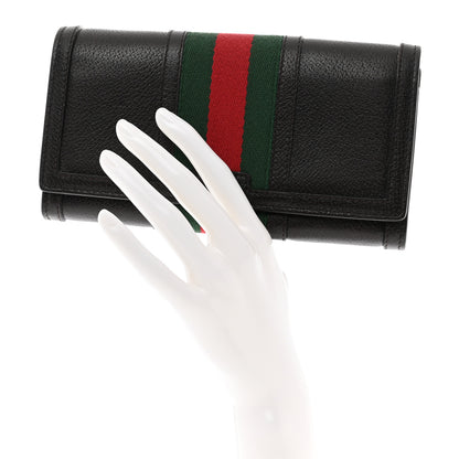 Gucci Calfskin Web Continental Wallet Brown 2 of 7
