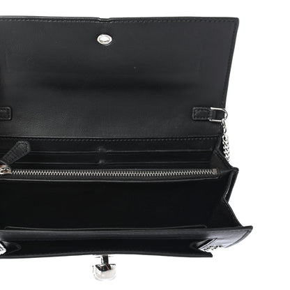 Alexander McQueen Calfskin Studded Skull Wallet on Chain Black 4 of 4
