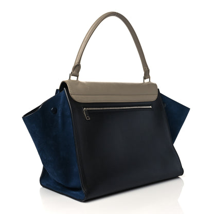 Celine Smooth Calfskin Suede Large Tri-Color Trapeze Dune 2 of 8
