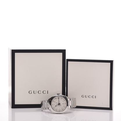 Gucci Stainless Steel Diamond 37mm G-Timeless Quartz Watch White 9 of 9