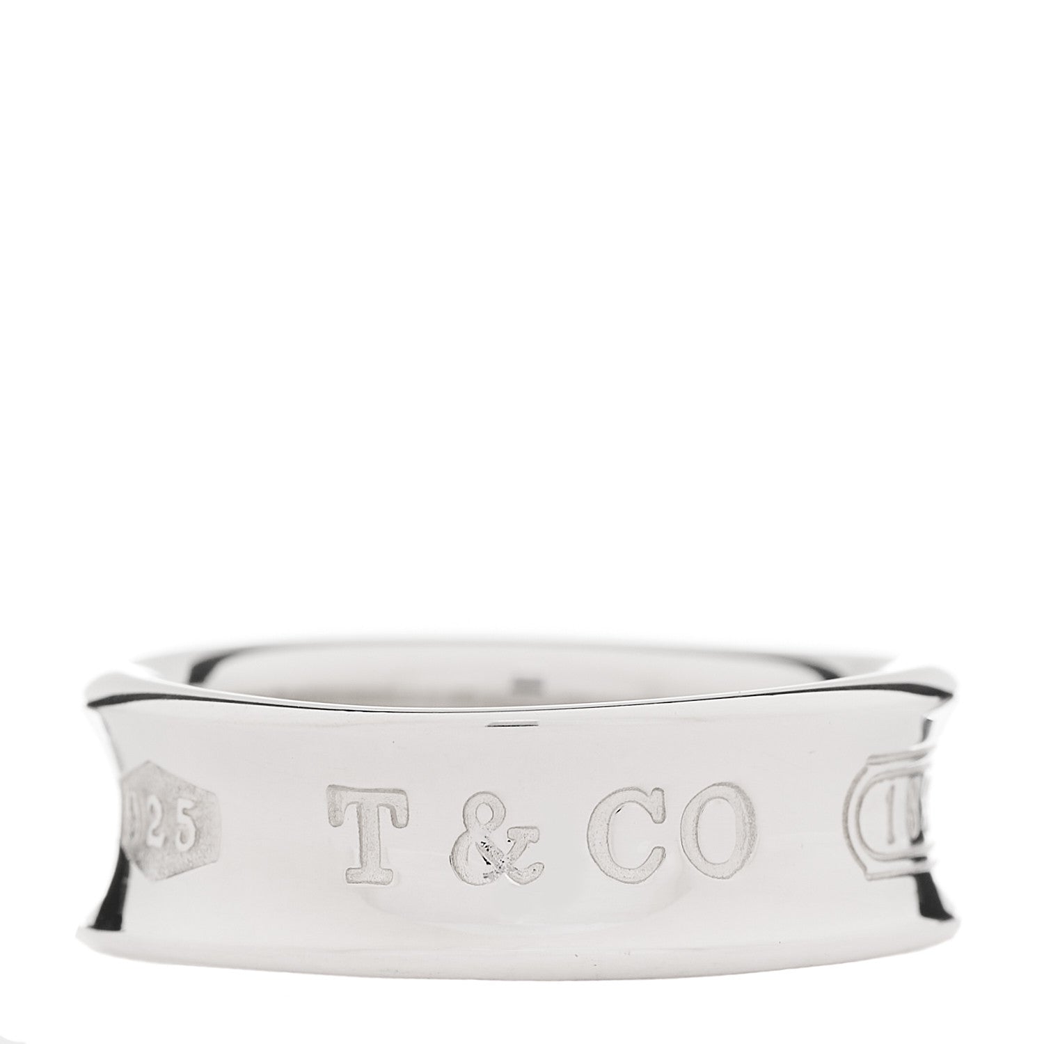 Tiffany Sterling Silver 1837 Band Ring 54 6.75 1 of 4