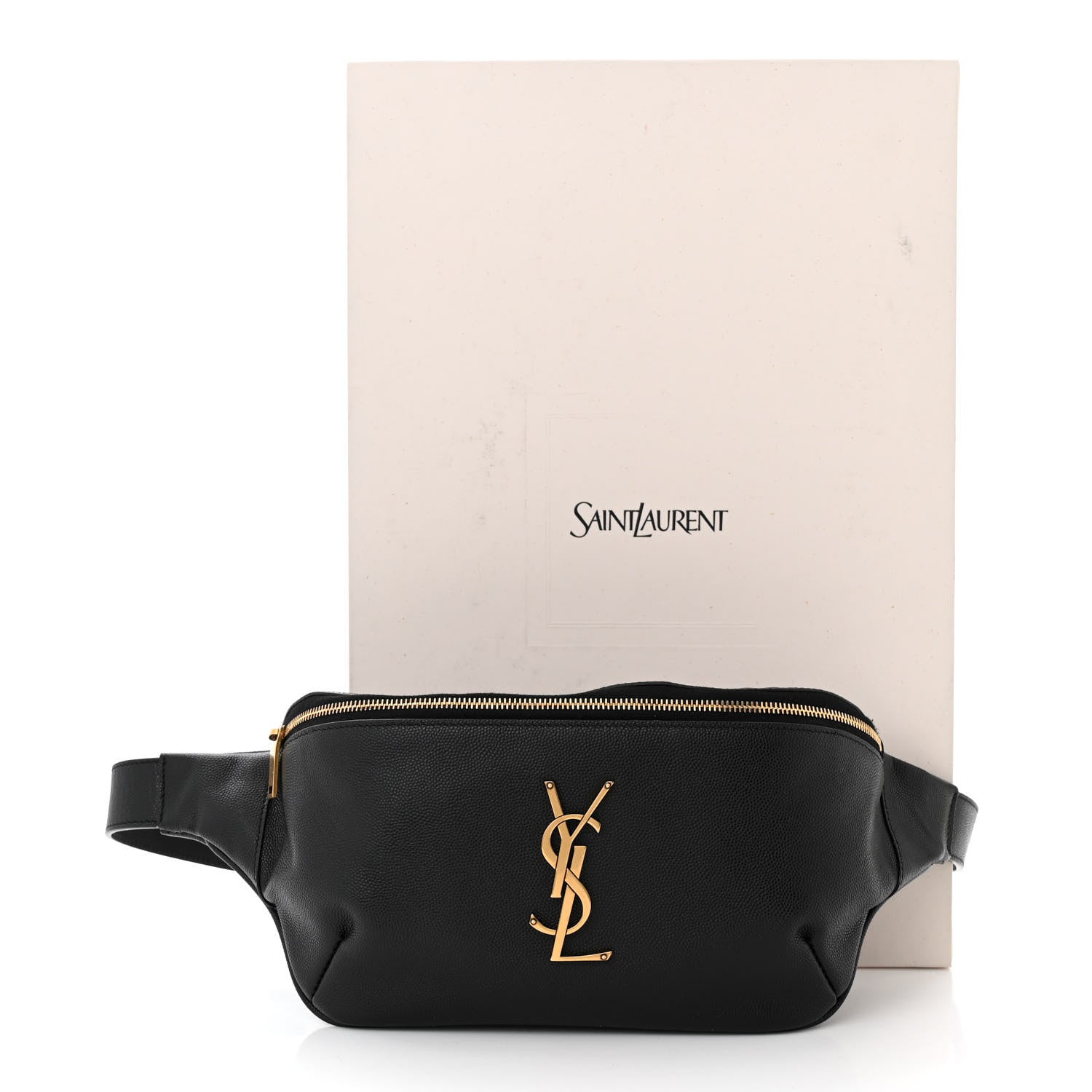 Saint Laurent Grain De Poudre Monogram Belt Bag Black 11 of 11