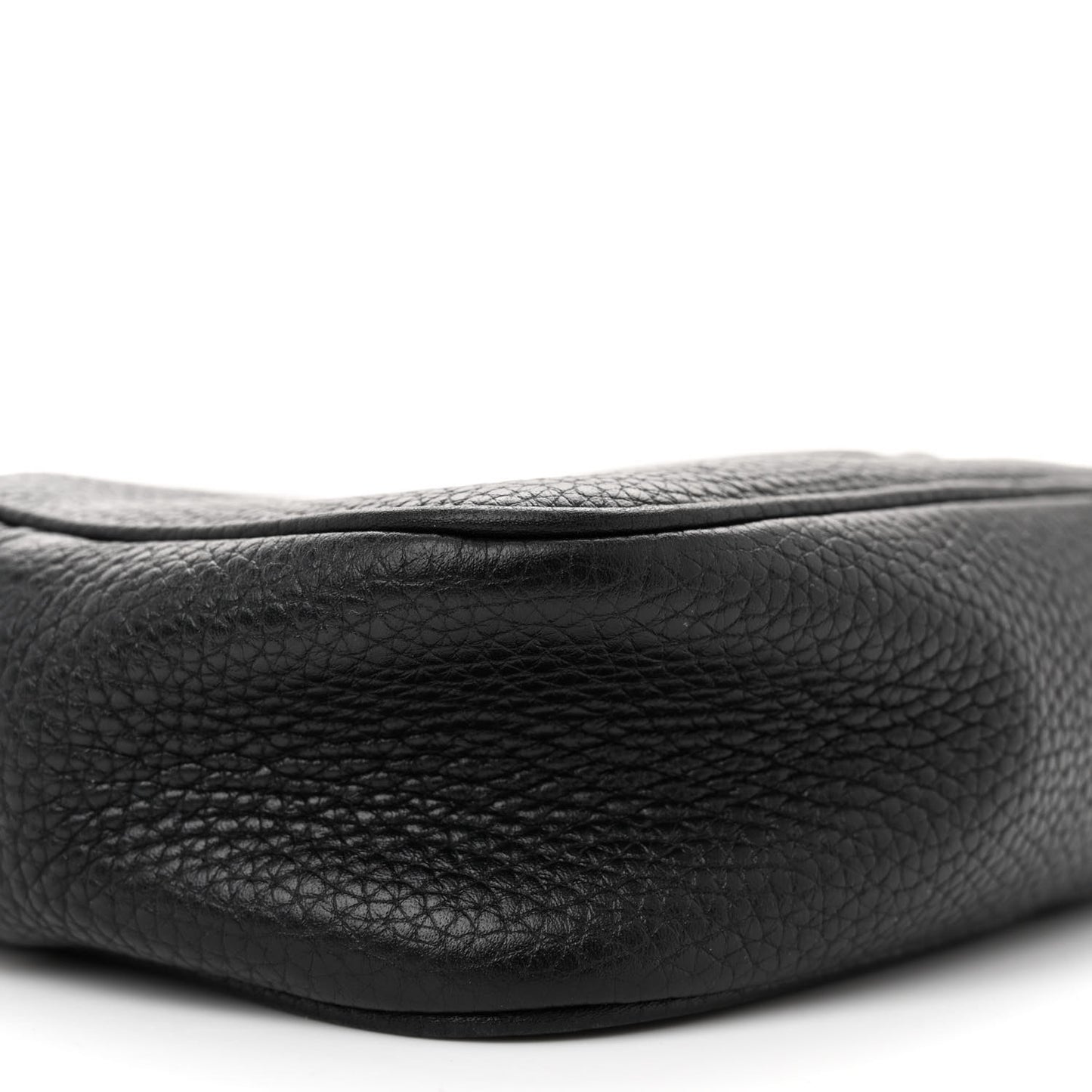 Pebbled Calfskin Mini Soho Disco Bag Black