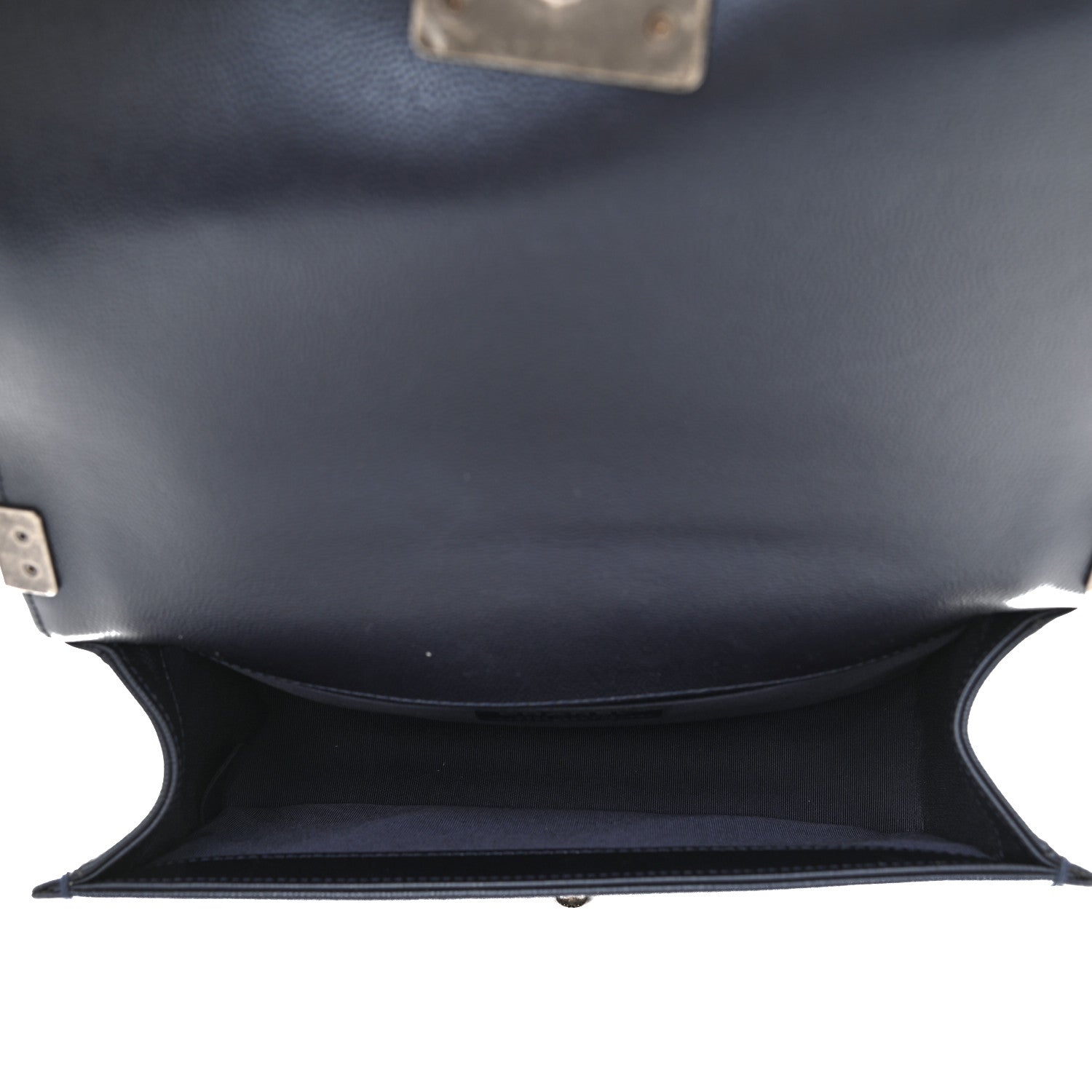 Chanel Metallic Caviar Quilted Medium Boy Flap Navy 4 of 8