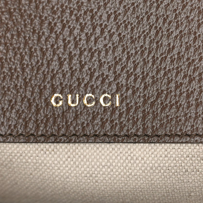 Gucci Monogram Jumbo GG Textured Dollar Calfskin Web Mini Horsebit 1955 Shoulder Bag Camel Ebony New Acero 6 of 11