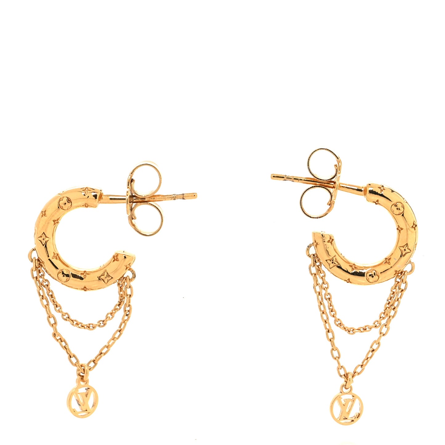 Nanogram Hoop Earrings Gold