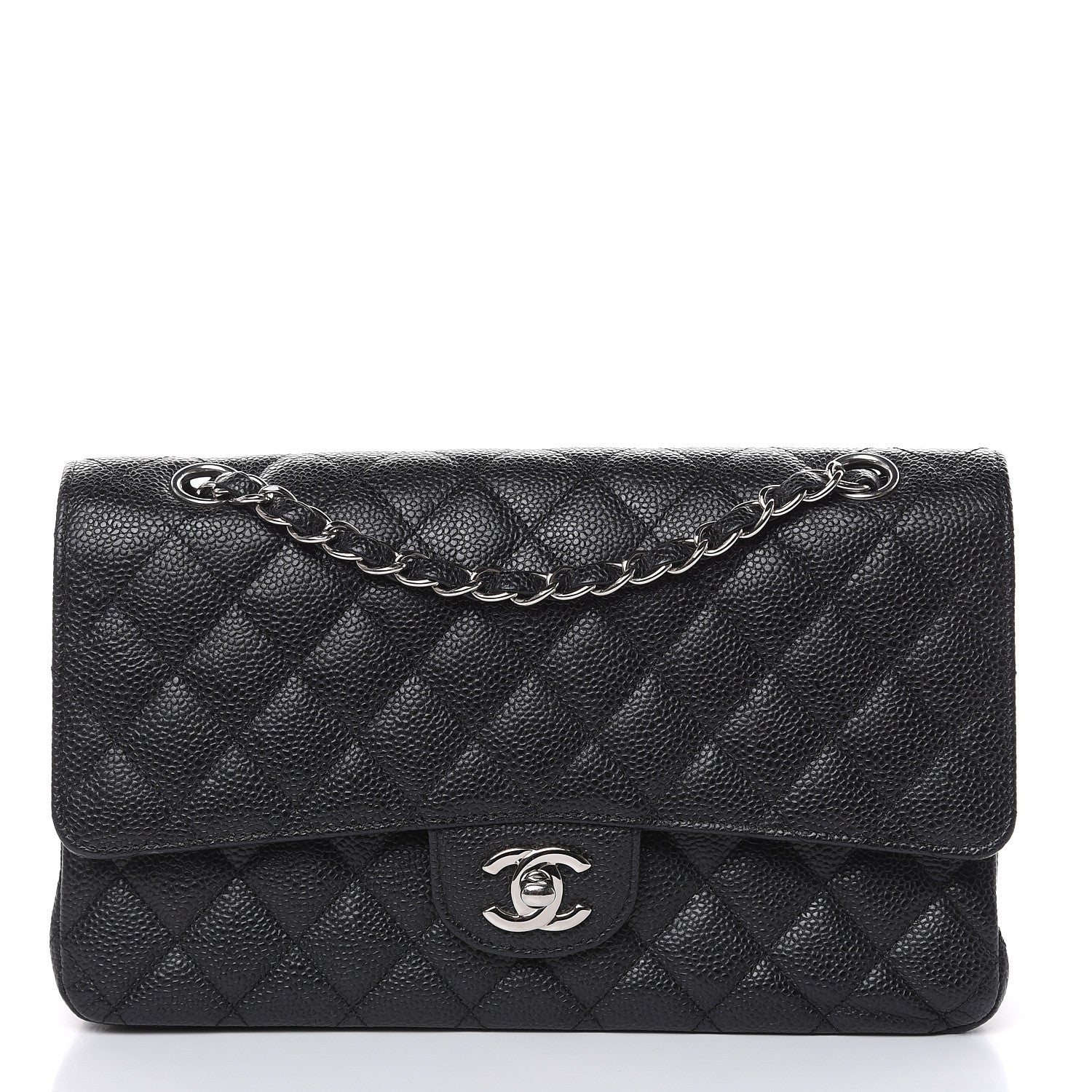 Chanel Caviar Quilted Medium Double Flap Black 1 of 13