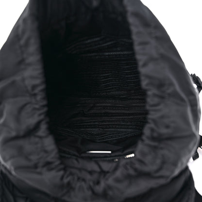 Prada Tessuto Nylon Quilted Double Buckle Backpack Black 5 of 9