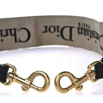 Christian Dior Canvas Embroidered Shoulder Strap Black 3 of 7