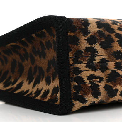 Christian Louboutin Canvas Calfskin Kitty Print Small Nastroloubi Tote Brown Black 8 of 9
