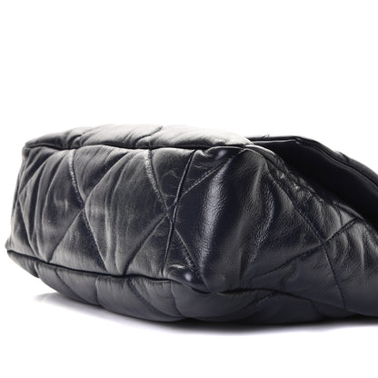 Chanel Goatskin Quilted Large Chanel 19 Flap Navy Blue 7 of 9