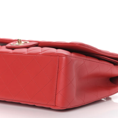 Chanel Lambskin Quilted Maxi Double Flap Red 9 of 10