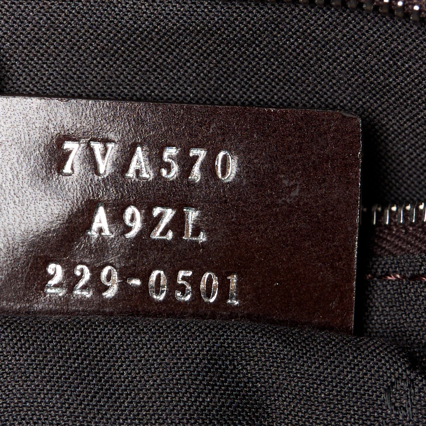 Recycled Fabric Jacquard Vitello Grace FF 1974 Mini O'Lock Bowling Bag Tobacco Moro Sand