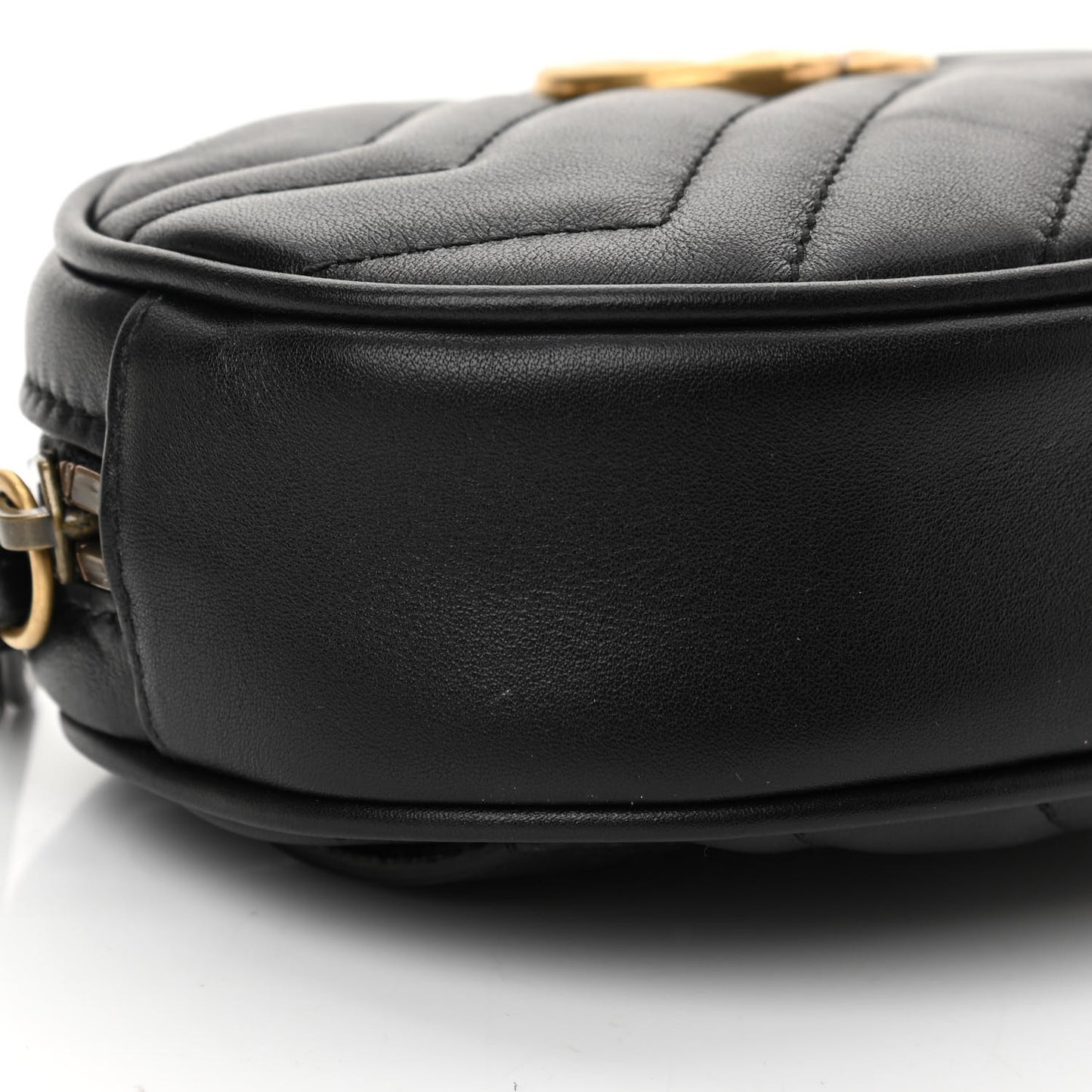 Calfskin Matelasse GG Marmont Belt Bag 85 34 Black