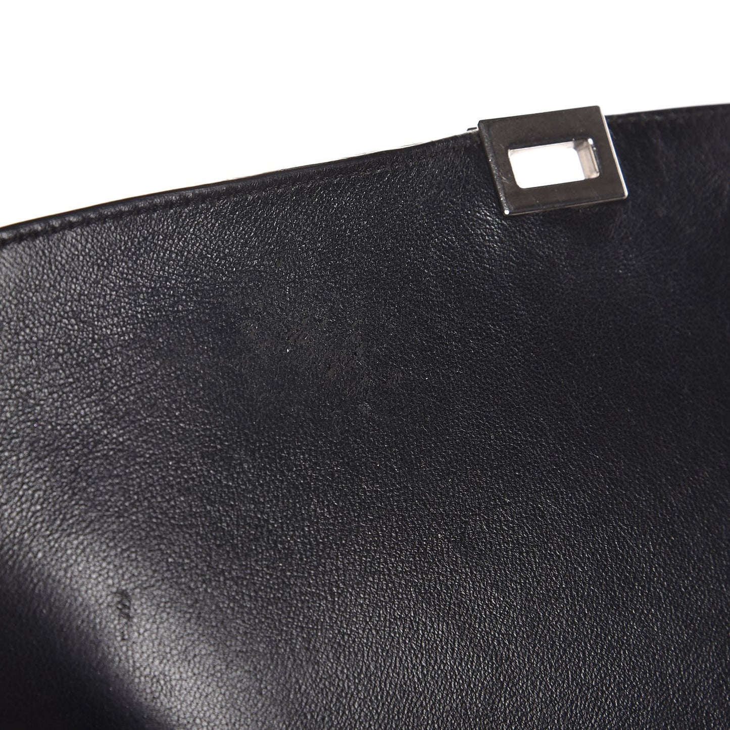 Drummed Calfskin Suede Medium Trapeze Black