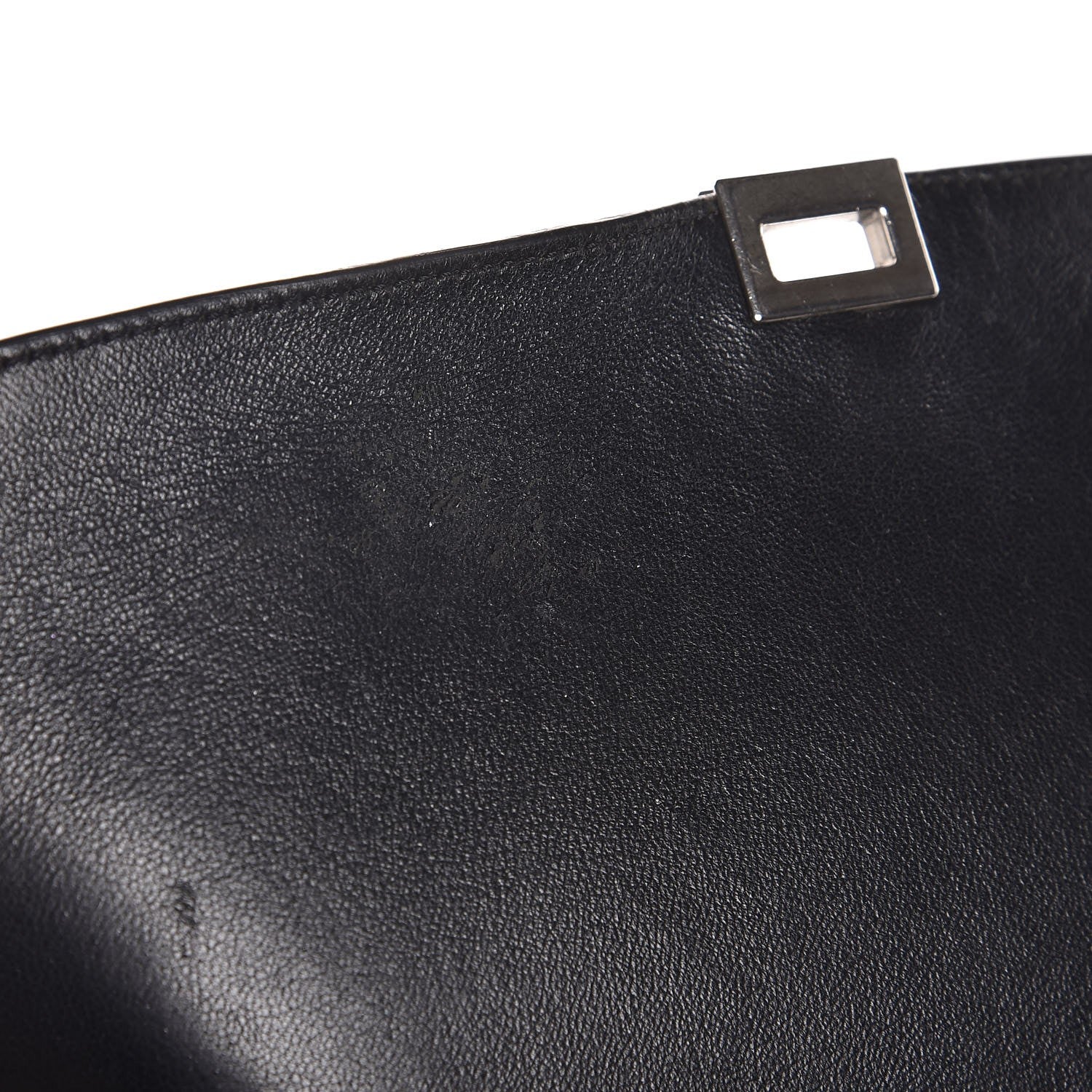 Celine Drummed Calfskin Suede Medium Trapeze Black 12 of 13