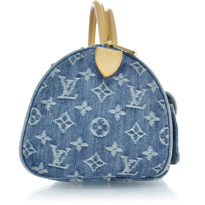 Louis Vuitton Monogram Denim Neo Speedy Blue 4 of 10