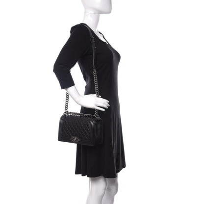 Chanel Caviar Quilted Medium Boy Flap Black 2 of 11