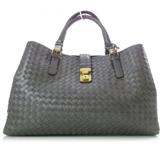 Bottega Veneta Nappa Intrecciato Roma Tote Ferro Gray 1 of 10