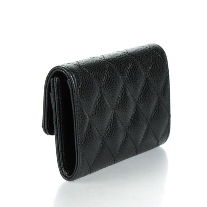 Chanel Caviar Quilted Flap Card Holder Black 3 of 8