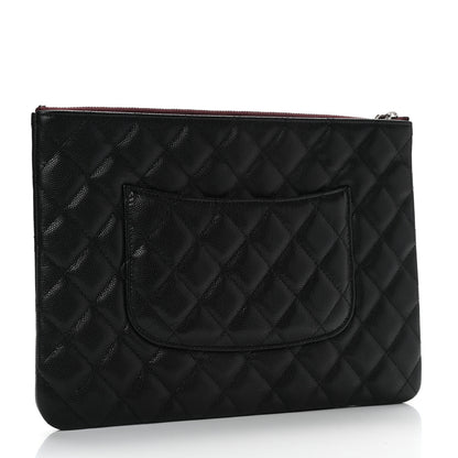 Chanel Caviar Quilted Medium Cosmetic Case Black 3 of 8