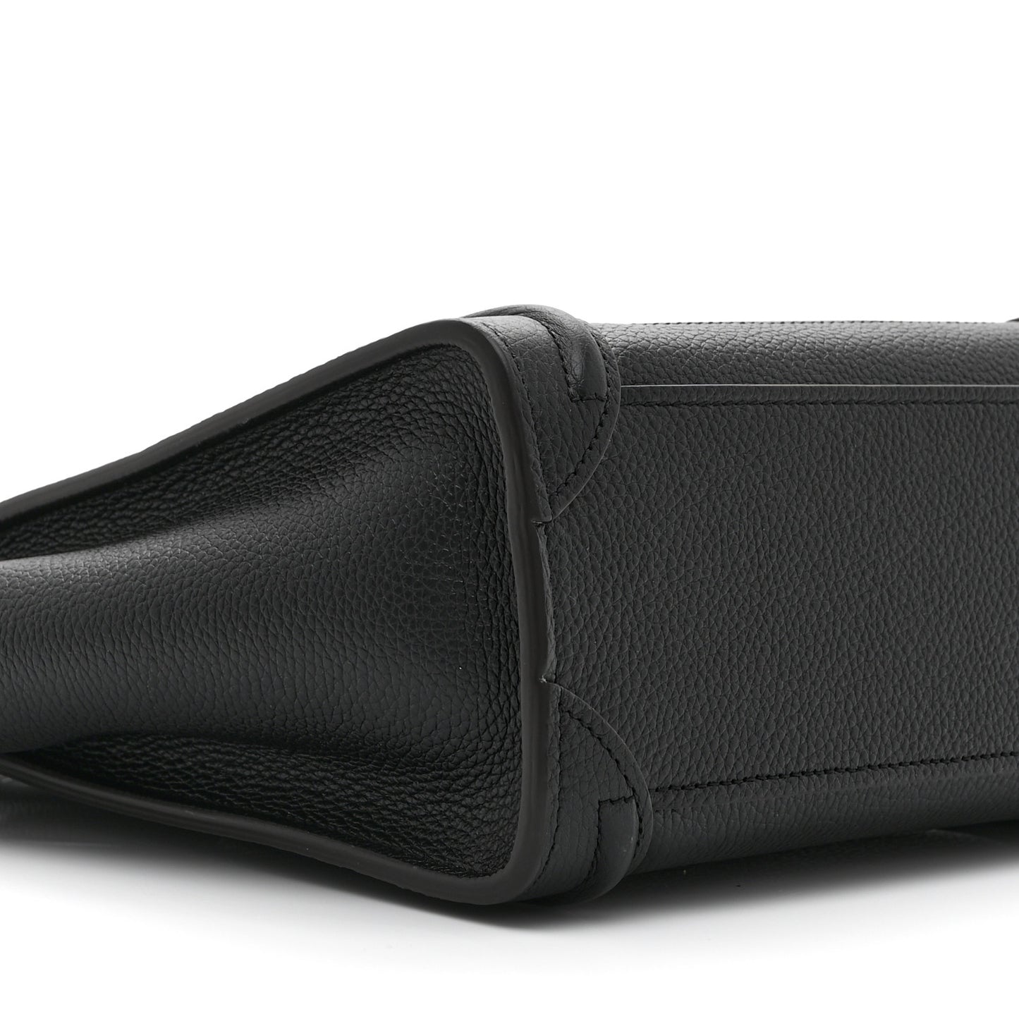 Drummed Calfskin Nano Luggage Black