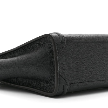 Celine Drummed Calfskin Nano Luggage Black 10 of 11